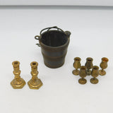 Victorian Collection of Metalware Dolls House Ornaments Antique c1890s