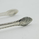 Channel Islands Georgian Sterling Silver Sugar Tongs Antique c1820