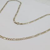 Sterling Silver Essential Figaro Chain Necklace 61cm/24" Length Vintage c1970