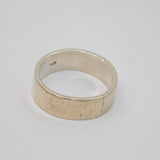 Sterling Silver Chunky Wide Wedding Band Ring Vintage c1970 Size S