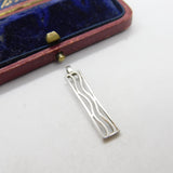Sterling Silver Swirl Drop Charm Pendant Vintage c1970
