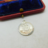 Sterling Silver St Christopher Travel Saint Charm Pendant Vintage c1970