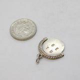Sterling Silver I Love You Spinner Charm Pendant Vintage c1970s