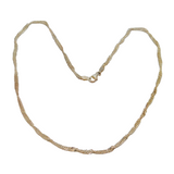 Sterling Silver Singapore Chain Necklace Modern c1990's