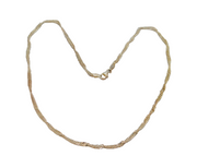 Sterling Silver Singapore Chain Necklace Modern c1990's