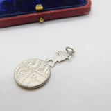 Sterling Silver and Enamel Chimney Sweep Charm Pendant Vintage c1970