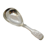 William IV Sterling Silver Crested Tea Caddy Spoon Antique 1835 London