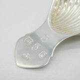 Sterling Silver Shell Bowl Tea Caddy Spoon Vintage 1977 London