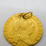 King George III 22ct Gold Spade Guinea Coin Pendant Antique 1794 Fine