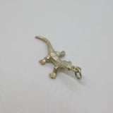 Sterling Silver Iguana Reptile Charm Pendant Vintage c1970