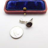 Sterling Silver Abstract Horn Charm Pendant Vintage c1970