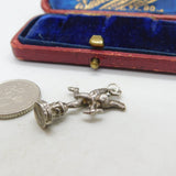 Sterling Silver Eros The Winged Archer Charm Pendant Vintage c1970