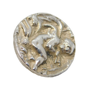Victorian Art Nouveau Sterling Silver Cherub Dress Button Antique Birmingham