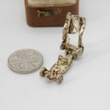 Sterling Silver Opening Motor Car Charm Pendant Vintage c1970