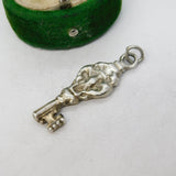 Sterling Silver Key Charm Pendant Vintage c1970
