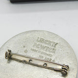 Liberty & Co. Boxed Pewter & Copper Planished Brooch Pin Antique