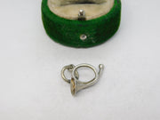 Sterling Silver Hunting Horn Charm Pendant Vintage c1970