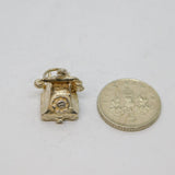 Sterling Silver Opening Telephone With Message Charm Pendant Vintage c1970