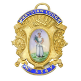 Sterling Silver Gilt & Enamel 'Phrygian Lodge' Masonic Medal Antique London