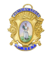 Sterling Silver Gilt & Enamel 'Phrygian Lodge' Masonic Medal Antique London