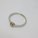 Sterling Silver Paste Solitaire Band Ring Vintage c1970 Size M 1/2