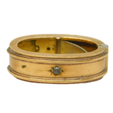 Victorian Gilt Metal & Paste Set Cravat Scarf Tie Clip Antique c1850s