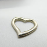 Sterling Silver Heart Loop Charm Pendant Vintage c1970