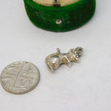 Sterling Silver Mouse Charm Pendant Vintage c1970