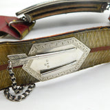 Victorian Sterling Silver Anglo-Indian Officers Military Crossbelt Antique 1898