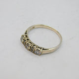Sterling Silver 7 Spinel Set Half Eternity Ring Vintage c1970 Size P