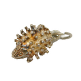 Sterling Silver Hedgehog Charm Pendant Vintage c1970