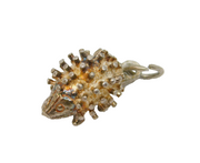 Sterling Silver Hedgehog Charm Pendant Vintage c1970