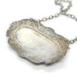 Silver Plated 'Sherry' Scallop Shell Decanter Label Antique c1900 Victorian