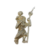 Sterling Silver St Christopher Travel Charm Pendant Vintage c1970