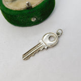Sterling Silver Key Charm Pendant Vintage c1970
