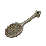 Sterling Silver Tennis Racket Charm Pendant Vintage c1970