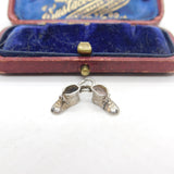 Sterling Silver Pair of Child's Shoes Charm Pendant Vintage c1970