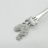 Sterling Silver Novelty Cockerel Chicken Tea Strainer 1939 Sheffield Antique