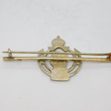 Sterling Silver 'Royal Armoured Corp' Enamel Sweetheart Brooch Antique c1940's