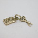 Sterling Silver Scissors & Comb Charm Or Pendant Vintage c1970s
