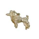 Sterling Silver Poodle Dog Charm Pendant Vintage c1970