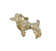 Sterling Silver Poodle Dog Charm Pendant Vintage c1970