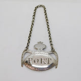 George III Sterling Silver Urn Form Port Decanter Label Antique c1790 London