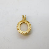 9ct Yellow Gold & White Opal Drop Pendant Vintage c1970s