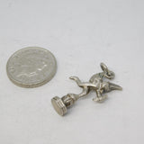 Sterling Silver Eros the Archer Charm Pendant Vintage c1970