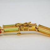 Contemporary 9ct Yellow Gold & Multi-Stone Set Tennis Bracelet 7.8" Length