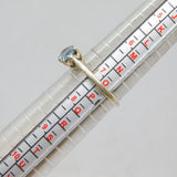 Sterling Silver Blue Topaz Solitaire Dress Ring Vintage c1970 Size O