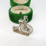 Sterling Silver Pennyfarthing Bicycle Charm Pendant Vintage c1970