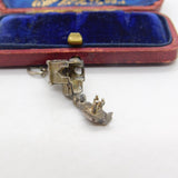 Sterling Silver Married Couple in the Church Charm Pendant Vintage c1970