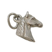 Sterling Silver Horse Head Charm Pendant Vintage c1970